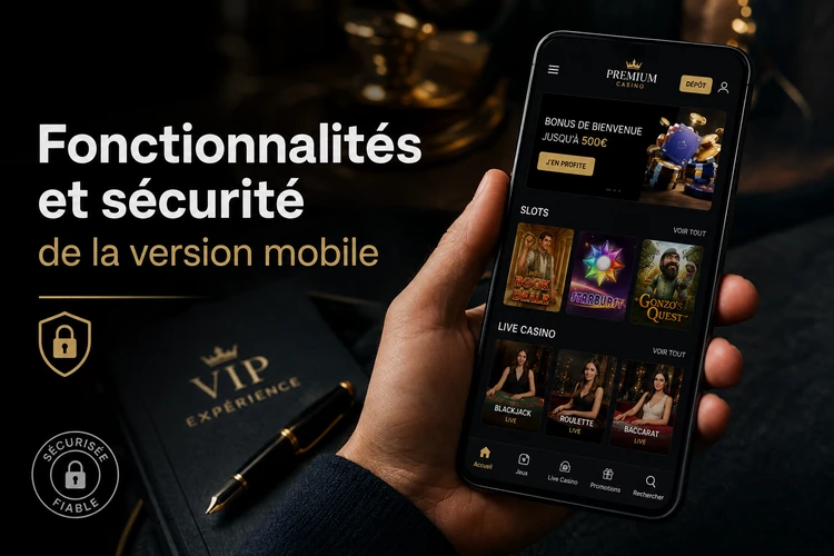 Fonctionnalités et sécurité de la version mobile
