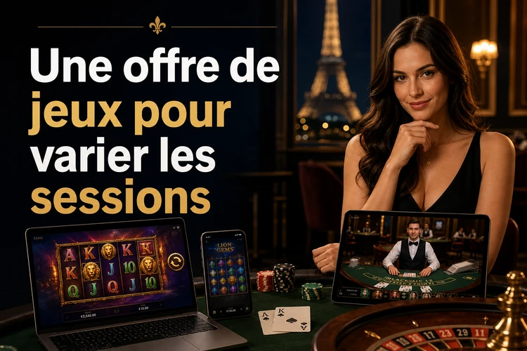 Une offre de jeux pensée pour varier les sessions